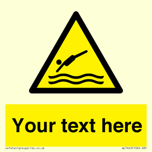 Custom Warning diving area